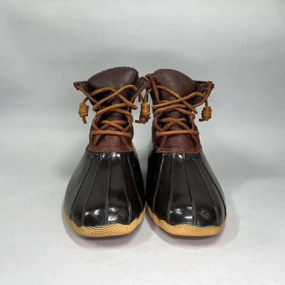 Sperry Women's Size 7.5 Saltwater Brown Leather Duck Boots‎